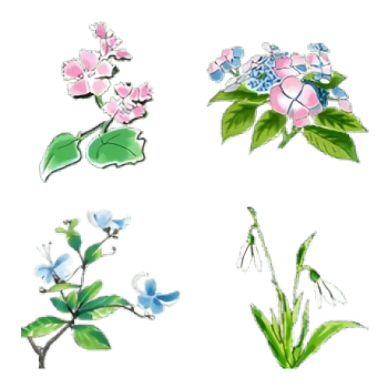 季節の花でアクセント