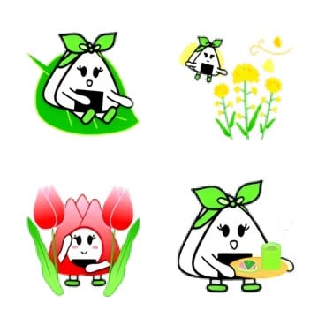 おにぎり～ずガール（ 春 ）絵文字