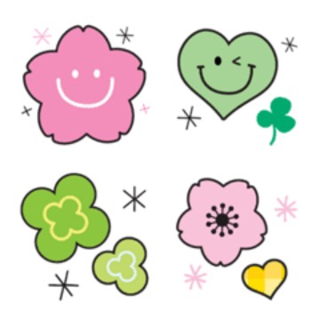 春爛漫♡桜とクローバー絵文字