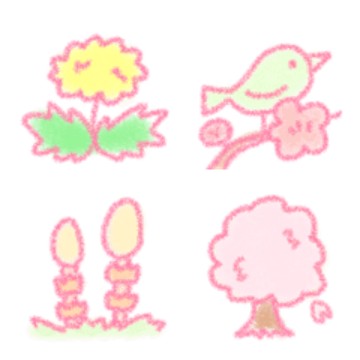 春色ピンクのふんわり絵文字2