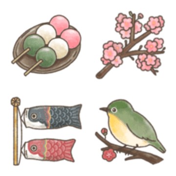 日本の春◎ほんわか絵文字